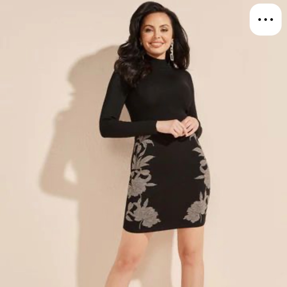 Marciano Turtleneck Long Sleeve Mini Dress